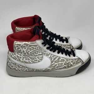Nike Super Blazer Hi Premium Sneakers Mens 10.5 White Black Granite 316382-111